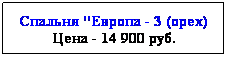 Подпись: Спальня "Европа - 3 (орех)
Цена - 14 900 руб.
